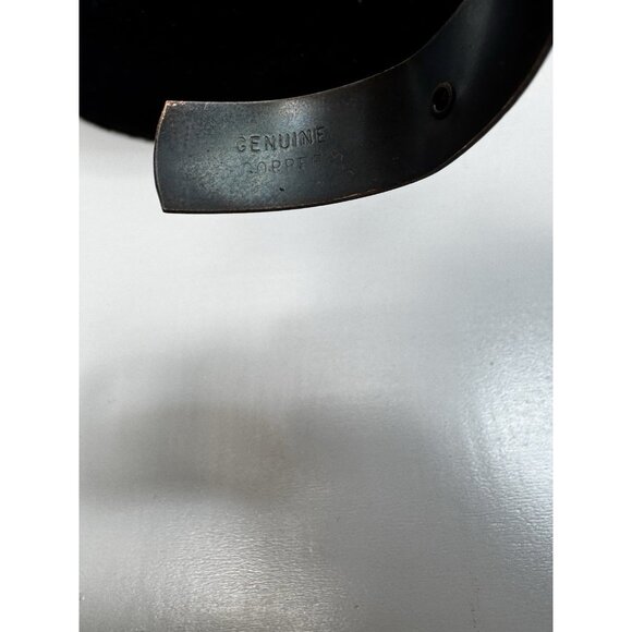 Vintage Retro Solid Copper Cuff Bracelet Boho Unisex Adjustable 7.5" - Picture 9 of 11